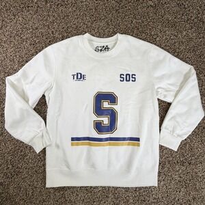 SZA SOS Concert Tour Long Sleeve Pullover Crew Neck 2023 White XL Women's